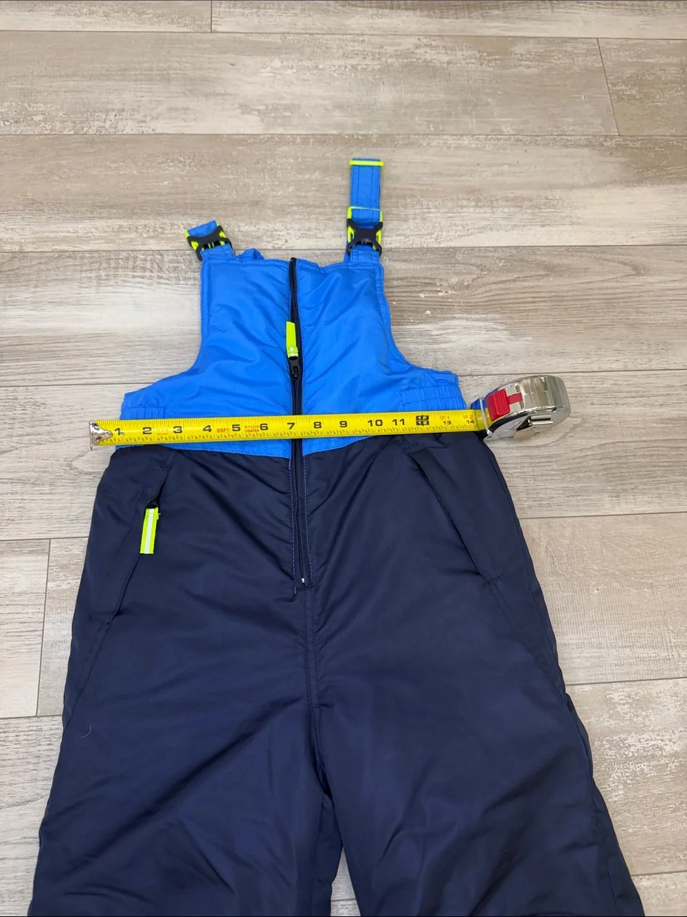 Champion VentureDry Kids Snow Bib Overalls Size M 8-10 Blue Navy Ski Pants EUC